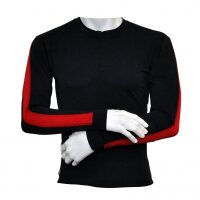 Langarm Shirt Finish-Line schwarz / rot Frauen