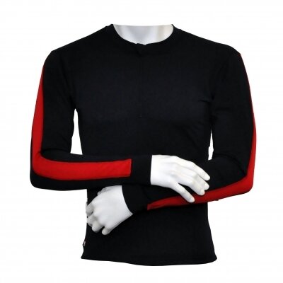 Langarm Shirt Finish-Line schwarz / rot Männer